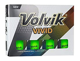 【中古】【輸入品・未使用】Volvik Vivid マット仕上げ カラーゴルフボール (1ダース) Dozen グリーン