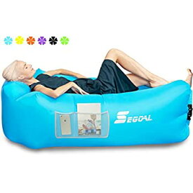 【中古】【輸入品・未使用】SEGOAL Inflatable Couch Air Sofa with Pillow Portable Anti-Air Leaking Inflatable Lounger Chair Hammock for Outdoor Camping Hiking Trav