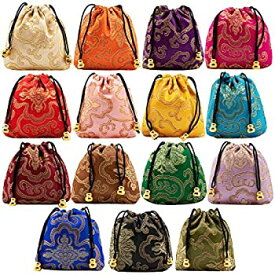 【中古】【輸入品・未使用】30PCS Silk Brocade Coin Bags Pouches with Drawstring Jewelry Gift Bag Candy Sachet Pouch Small Chinese Embroidered Organizers Pocket fo