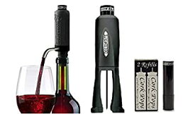 【中古】【輸入品・未使用】(Legacy + Vinostream) - Cork Pops Legacy Wine Bottle Opener & Vinostream Wine Aerator/Dispenser with 5 Refill Cartridges 13238