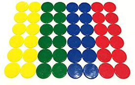【中古】【輸入品・未使用】Plastic Counters: Blue%カンマ% Red%カンマ% Yellow%カンマ% and Green Color Gaming Tokens (Hard Colored Plastic Coins%カンマ% Markers and Discs for B