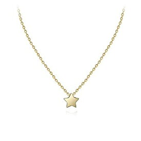 【中古】【輸入品・未使用】S.Leaf 小さな星ネックレス スターリングシルバー 華奢なネックレス ゴールドネックレス 女性用 ゴールド