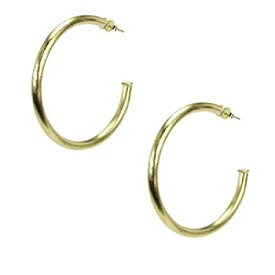 【中古】【輸入品・未使用】Sheila Fajl 2%ダブルクォーテ% Smaller Favorite Tubular Hoop Earrings in Brush Gold Plated [並行輸入品]