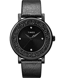 【中古】【輸入品・未使用】Timex TW2R93000 Women&#39;s Crystal Opulence with Swarovski Crystals 38mm Leather Strap Watch