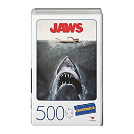 【中古】【輸入品・未使用】Jaws Movie 500ピースパズル プラスチック製レトロブロックバスター VHSビデオケース