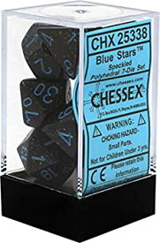 【中古】【輸入品・未使用】Chessex CHX25338 Dice-Speckled Blue Stars Set [並行輸入品]