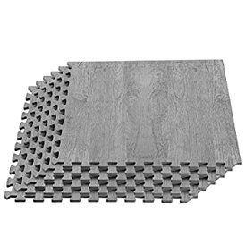 【中古】【輸入品・未使用】Forest Floor ファームハウスコレクション 厚手プリント木目マット 24 Square Feet (6 Tiles)
