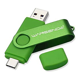 【中古】【輸入品・未使用】WANSENDA OTG USB C Type C フラッシュドライブ 2イン1 USB 3.0/3.1 フォトスティック (512GB、グリーン)