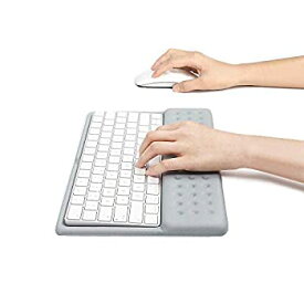【中古】【輸入品・未使用】BUBM 2 in 1 Wrist Rest Support Keyboard Pad Keyboard Mat Wrist Rest Mouse Pad for Apple Magic Keyboard 2 (Gray) [並行輸入品]