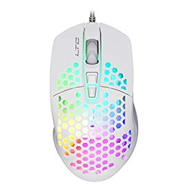 【中古】【輸入品・未使用】LTC Circle Pit HM-001 RGB Gaming Mouse with Lightweight Honeycomb Shell%カンマ% Adjusted 6400DPI%カンマ% 6 Programmable Buttons%カンマ% White [