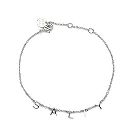 【中古】【輸入品・未使用】Pura Vida 7.25インチ シルバー 塩文字 チャーム ブレスレット - 真鍮ベース 調節可能なチェーン - 1インチエクステンダー