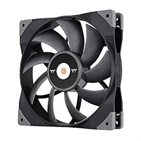 【中古】【輸入品・未使用】Thermaltake TOUGHFAN 14 ブラック PWM 500~2000rpm 制御 高静圧 140mm 円形ラジエーターファン 防振マウントシステム冷却付き (1 ファンパック)