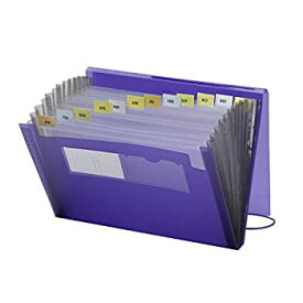 【中古】【輸入品・未使用】(PURPLE) - Smead Poly Expanding File%カンマ% 12 Pockets%カンマ% Flap and Cord Closure%カンマ% Letter Size%カンマ% Purple ( 70879)