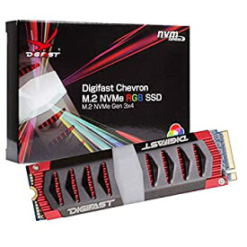 【中古】【輸入品・未使用】Digifast Chevron 1TB M.2 NVMe RGB SSD、PCIe Gen 3x4 M.2 2280 ソリッドステートドライブ 読み取り3470 MB/s、書き込み3000MB/s。