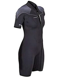 【中古】【輸入品・未使用】レディースThermoprene Proウェットスーツ3?mm Front Zip Shortyブラック/ラベンダー ブラック