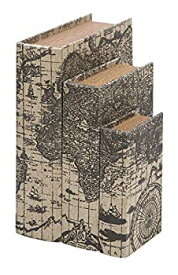 【中古】【輸入品・未使用】Faux book boxes with ancient world map