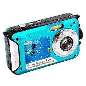 【中古】【輸入品・未使用】Underwater Camera FHD 2.7K 48 MP Waterproof Digital Camera Selfie Dual Screen Full-Color LCD Displays Waterproof Digital Camera for Sno