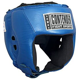 【中古】【輸入品・未使用】(Small%カンマ% Blue) - Contender Fight Sports Competition Boxing Muay Thai MMA Sparring Head Protection Headgear without Cheeks