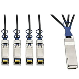 【中古】【輸入品・未使用】Tripp Lite 40GbE QSFP+ to 10GbE SFP+ Passive Copper Breakout Cable QSFP-4SFP10G Compatible 3M 10' - 40GBase direct attach cable - SFP+