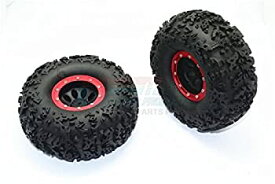 【中古】【輸入品・未使用】RCスペアパーツ 2.2%ダブルクォーテ% Rubber Rally Tires and Plastic Wheels for 1:10 R/C Cars - 2Pc Set Red
