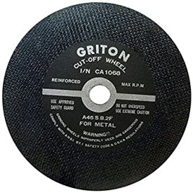 【中古】【輸入品・未使用】Griton CA1068 Arbor Industrial Cut Off Wheel for Metal Used on Low Horse Power Chop Saws%カンマ% 1.0 Hole Diameter%カンマ% 10 Diameter%カンマ% 3