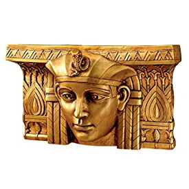 【中古】【輸入品・未使用】Design Toscano EU32444 ファラオ・ラムゼ1世 エジプト王 壁彫刻 18インチ ブロンズ
