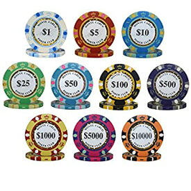 【中古】【輸入品・未使用】500枚入り14?g Monte Carlo Poker Clubポーカーチップバルク???Choose Denominations