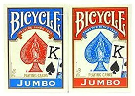 【中古】【輸入品・未使用】Bicycle Poker Standard Size Jumbo Face Index Playing Cards%カンマ% Blue/Red%カンマ% 12 Piece