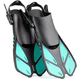 【中古】【輸入品・未使用】CAPAS Snorkel Fins%カンマ% Swim Fins Travel Size Short Adjustable for Snorkeling Diving Adult Men Women Kids Open Heel Swimming Flippers