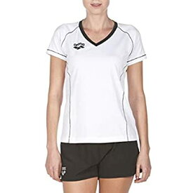 【中古】【輸入品・未使用】Arena 1D336 Women's Team Line Short Sleeve Tee, White - XXS