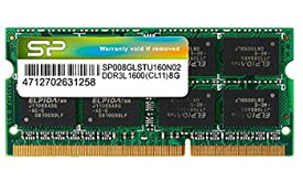 【中古】【輸入品・未使用】シリコンパワー ノートPC用メモリ 1.35V (低電圧) DDR3L 1600 PC3L-12800 8GB×1枚 204Pin Mac 対応 SP008GLSTU160N02