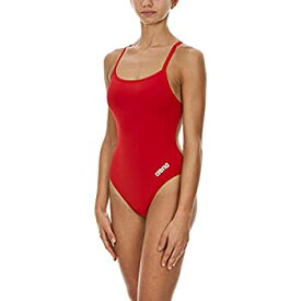 【中古】【輸入品・未使用】arena Women's Mast MaxLife Thin Strap Open Racer Back One Piece Swimsuit, Red/Metallic Silver, Size 40