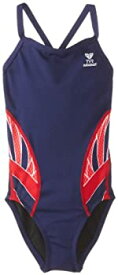 【中古】【輸入品・未使用】(22, Navy/Red) - TYR SPORT Girl's Phoenix Splice Diamondfit Swimsuit