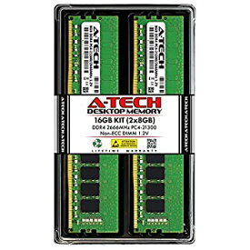 【中古】【輸入品・未使用】A-Tech 16GB (2x8GB) DDR4 2666MHz DIMM PC4-21300 UDIMM 非ECC 1.2V CL19 288ピン デスクトップコンピューター RAMメモリアップグレードキット
