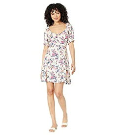 【中古】【輸入品・未使用】Roxy Women's Shimmy Shake Short Sleeve Dress, Tapioca Delighted Floral, S