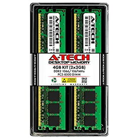 【中古】【輸入品・未使用】A-Tech 4GB (2x2GB) DDR2 1066MHz / 1067MHz DIMM PC2-8500 UDIMM Non-ECC 1.8V CL7 240ピン デスクトップコンピュータ RAM メモリアップグレー