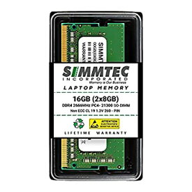 【中古】【輸入品・未使用】Simmtec RAM 16GB (2x8GB) DDR4 2666MHz SODIMM PC4-21300 (PC4-2666V) CL19 1.2V Non-ECC SO-DIMM 260 ピンラップトップ、ノートブック&AIO コ