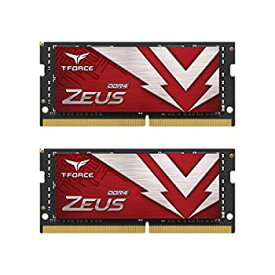 【中古】【輸入品・未使用】TEAMGROUP T-Force Zeus DDR4 SODIMM 32GB (2x16GB) 3200MHz (PC4-25600) 260ピン CL22 ノートパソコン メモリモジュール RAM - TTZD432G3200HC2