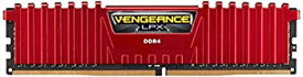 【中古】【輸入品・未使用】CORSAIR DDR4 デスクトップPC用 メモリモジュール VENGEANCE LPX Series レッド 8GB×2枚キット CMK16GX4M2A2666C16R