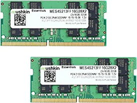【中古】【輸入品・未使用】Mushkin Essentials DDR4 ノートパソコン DRAM 32GB (2×16GB) SODIMM メモリキット 2133MHz (PC4-17000) CL 15 260ピン 1.2V ノートブック RAM