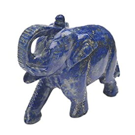 【中古】【輸入品・未使用】Lapis Lazuli Gemstone Elephant Statue???597.00?CT。装飾手彫りStatue v-7864