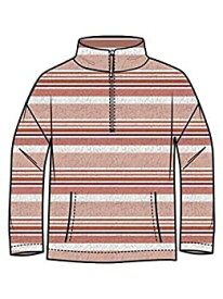 【中古】【輸入品・未使用】Roxy Womens Sherpa Half Zip Fleece Printed - L - Pink Canyon Clay Stripe L