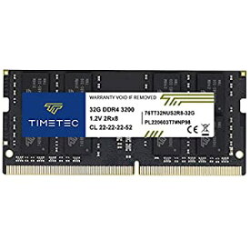 【中古】【輸入品・未使用】Timetec 32GB DDR4 3200MHz PC4-25600 ノンECCアンバッファード 1.2V CL22 2Rx8 デュアルランク 260ピン SODIMM AMDとIntelのゲーミングノートパ