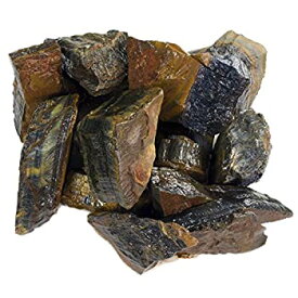【中古】【輸入品・未使用】Hypnotic Gemsマテリアル: 5ポンド青トラ目石から南アフリカ???バルクRaw Rough Natural Rocks For Cabbing、タンブル、研磨、ワイヤ折り返し