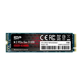 【中古】【輸入品・未使用】シリコンパワー SSD 1TB 3D TLC NAND M.2 2280 PCIe3.0×4 NVMe1.3 P34A80シリーズ 5年保証 SP001TBP34A80M28