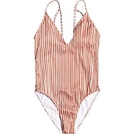 【中古】【輸入品・未使用】Roxy Junior's Sandy Treasure One Piece Swimsuit, Bright White Loust Stripes, S