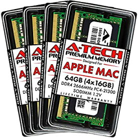 【中古】【輸入品・未使用】A-Tech 64GB キット (4x16GB) DDR4 2666MHz RAM Apple 2019 & 2020 iMac 27インチ Retina 5K (iMac19,1 iMac20,1 iMac20,2) | PC4-21300 SO-DIMM