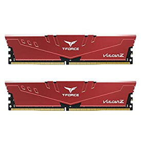 【中古】【輸入品・未使用】TEAMGROUP T-Force Vulcan Z DDR4 64GB キット (2x32GB) 3600MHz (PC4-28800) CL18 デスクトップメモリーモジュール Ram (レッド) - TLZRD464G36