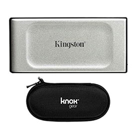 【中古】【輸入品・未使用】Kingston XS2000 2TB 高性能ポータブル外付けSSD Knox Gear ハードトラベルケースバンドル(2アイテム)