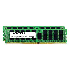 【中古】【輸入品・未使用】A-Tech 64GB キット (2 x 32GB) Dell Precision 5820 (Intel Xeonモデル)用 - DDR4 PC4-21300 2666Mhz ECC Registered RDIMM 2Rx4 - サーバーメ